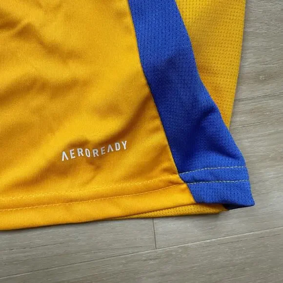 Men's Adidas UNAL Tigres Yellow color Jersey Shirt M Slim Fit